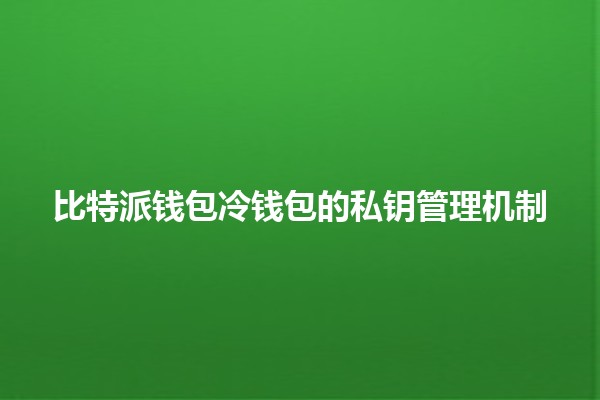 比特派钱包冷钱包的私钥管理机制🔒🚀