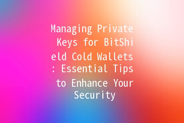 Managing Private Keys for BitShield Cold Wallets: Essential Tips to Enhance Your Security 🔐💼